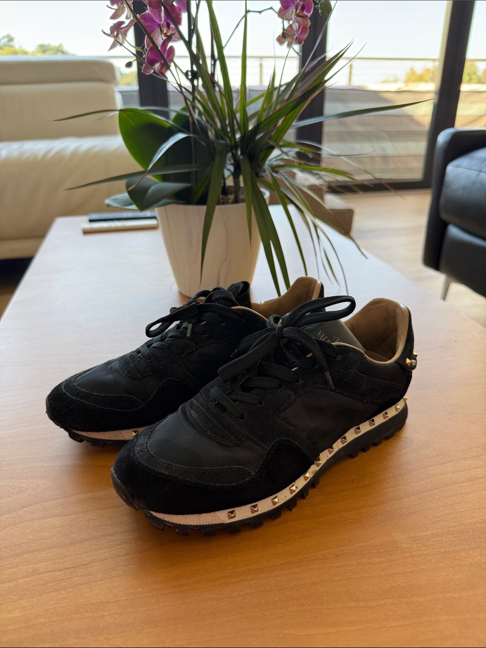 Valentino Stud-Trim Casual Sneakers